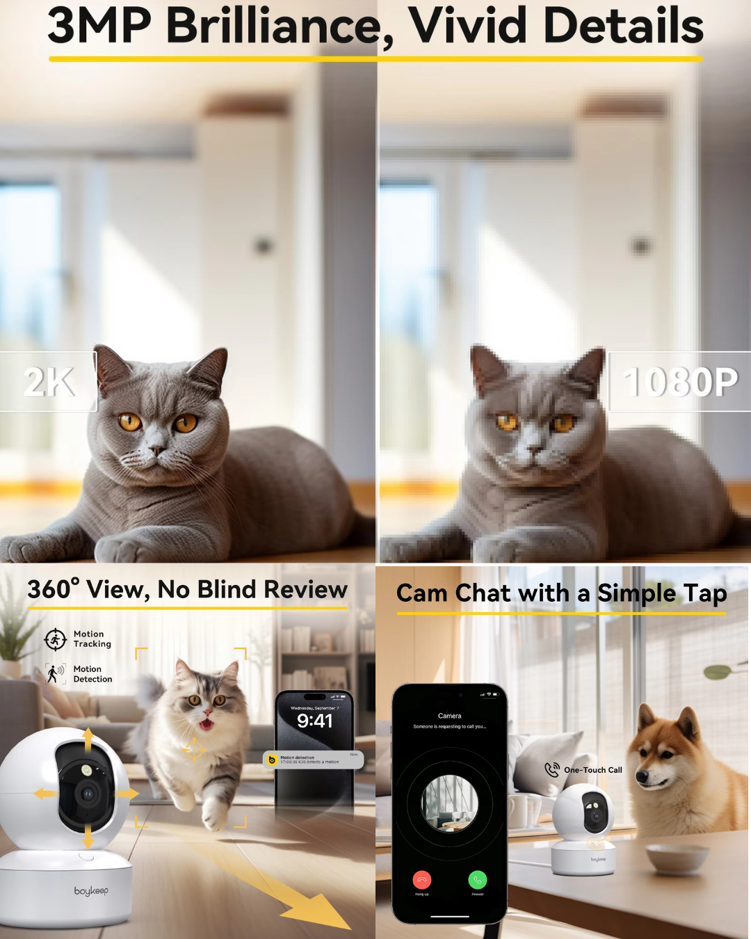 Smart Pet Camera With Real Time App Access