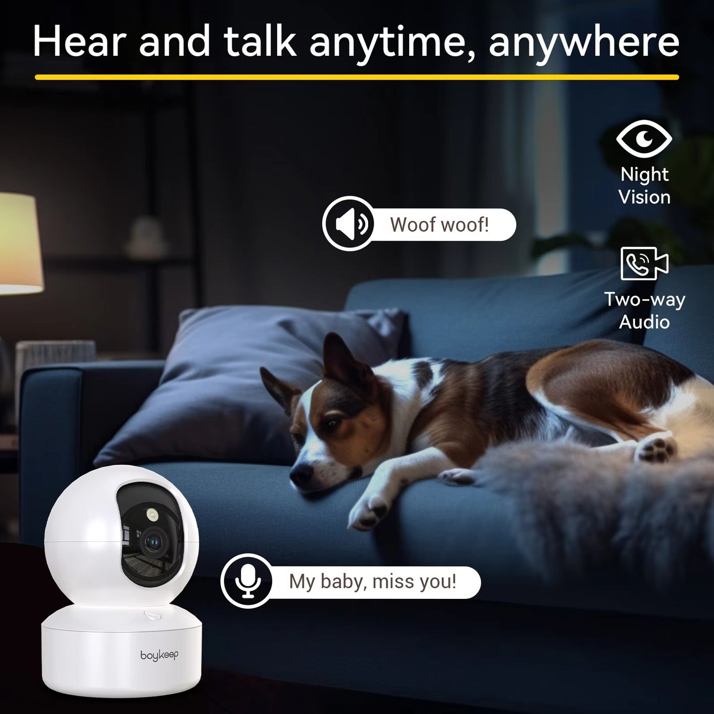 Smart Pet Camera With Real Time App Access