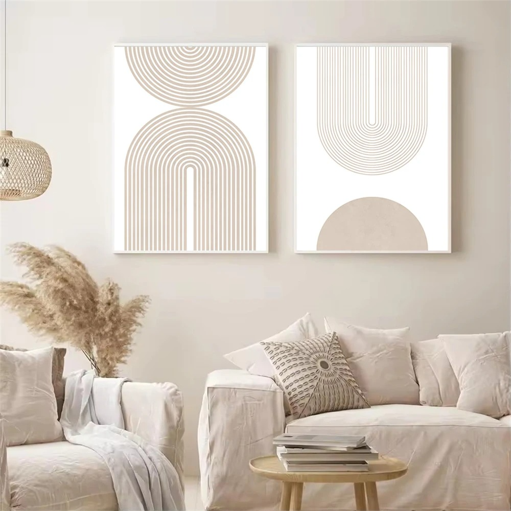 Modern Minimalist Boho Wall Art Canvas