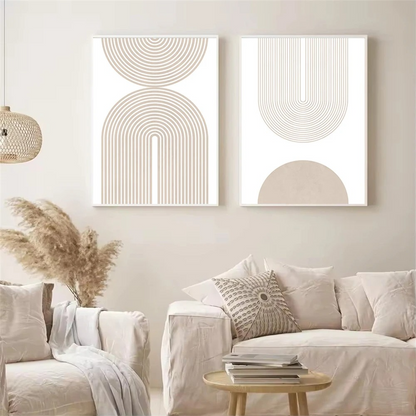 Modern Minimalist Boho Wall Art Canvas