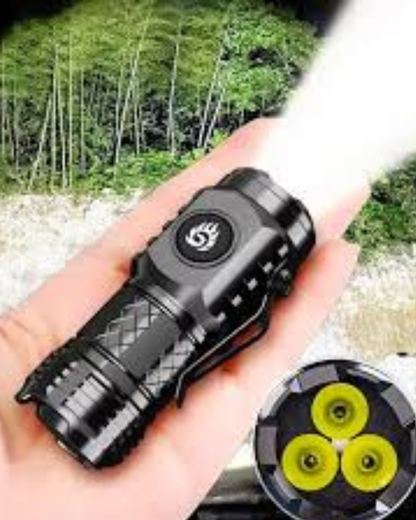 Powerful Rechargeable LED Flashlight With Built In Battery