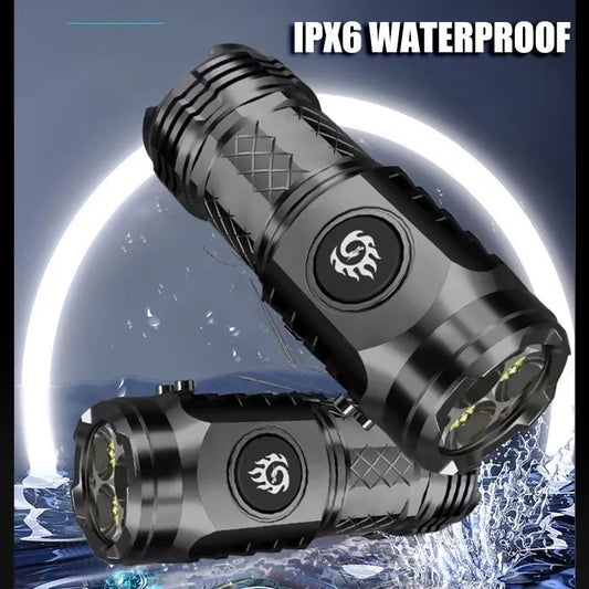 Powerful Rechargeable LED Flashlight With Built In Battery